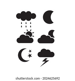 Black White Cloud Sun Vector Stock Vector (Royalty Free) 2024625692 ...