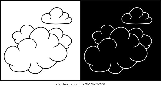 Black and white of clouds vector