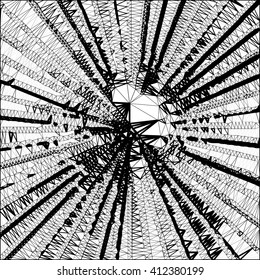 Black and white cobweb abstract background