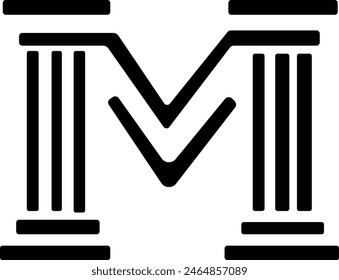 black and white code M logo letter design on luxury background. MM logo monogram initials letter concept. M icon logo design. MM elegant and Professional letter icon design on black backgroundInitial 