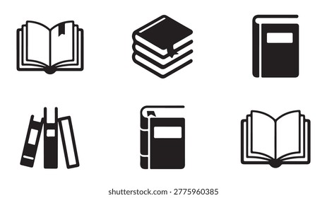 Black and white collection showing stacks of books open volumes and single journals ideal for academic or literary projects.