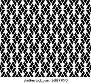 Color negro y blanco es un vector de fondo sin fisuras. Formas geométricas repetidas con estilo de banda.