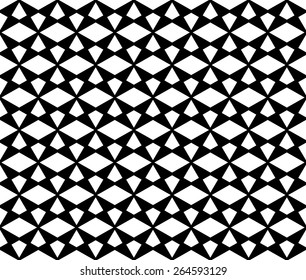 Black and white color checked triangle seamless pattern background vector.