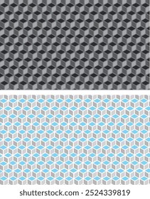 black white and color cube background