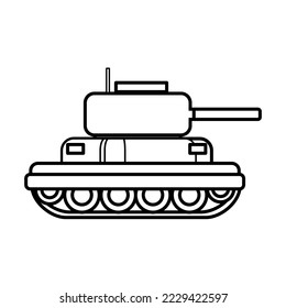 black and white color in flat design of a war tank. this design can be used as a logo, symbol, icon, part of website design, or print on tshirt.