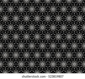 black and white color. Floral seamless pattern. Vector. for Valentine's day, wedding invitation, wallpaper