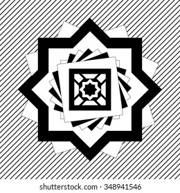 black and white color of flower pattern