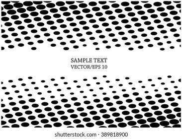 black and white color halftone frame with place for your text