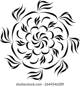 Black and white color Mandala Shape. Circular pattern in form of mandala, tattoo, decoration. Decorative ornament in ethnic oriental style. Collection of geometrical mandalas. Coloring book page.