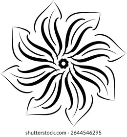 Black and white color Mandala Shape. Circular pattern in form of mandala, tattoo, decoration. Decorative ornament in ethnic oriental style. Collection of geometrical mandalas. Coloring book page.