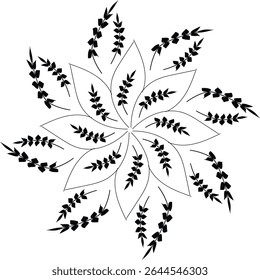 Black and white color Mandala Shape. Circular pattern in form of mandala, tattoo, decoration. Decorative ornament in ethnic oriental style. Collection of geometrical mandalas. Coloring book page.