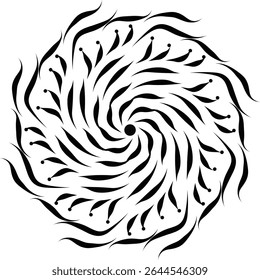 Black and white color Mandala Shape. Circular pattern in form of mandala, tattoo, decoration. Decorative ornament in ethnic oriental style. Collection of geometrical mandalas. Coloring book page.