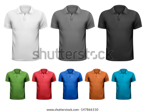 Black White Color Men Tshirts Design Stock Vector (Royalty Free) 147866150