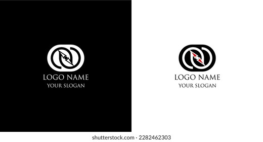 LOGOTIPO DE COLOR BLANCO Y NEGRO O Y CARTA U