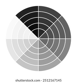 Schwarz-Weiß-Farbpalette. Farbvorlage für moderne und trendige Designs, Drucke und Illustrationen