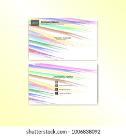 Black and white with colorful water color patterned business cards,name cards and sample text for your company and business modern design,Vector illustration.