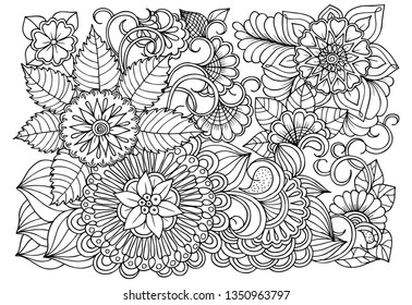 Similar Images, Stock Photos & Vectors of Doodle floral pattern in ...