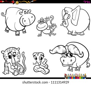 Black White Coloring Book Cartoon Illustration Stock Vector (Royalty ...