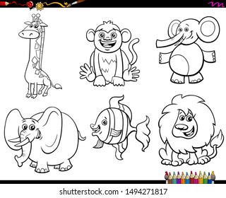 Black White Coloring Book Cartoon Illustration Stock Vector (Royalty ...