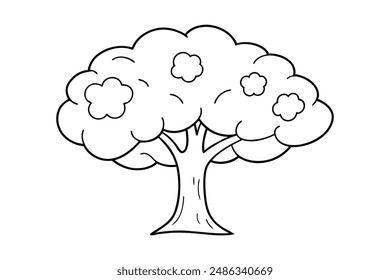 Black and white coloring book drawing vector illustration