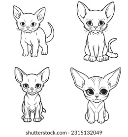Black and white coloring pages Animals for kids, simple lines, vector , cute Animals, easy coloring pages, for kids , thick lines, low detail, outline