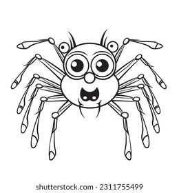 Black and white coloring pages Halloween for kids, simple lines, vector , cute Halloween, Boo!, Halloween Background