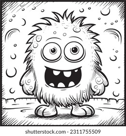 Black and white coloring pages Halloween for kids, simple lines, vector , cute Halloween, Boo!, Halloween Background