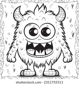 Black and white coloring pages Halloween for kids, simple lines, vector , cute Halloween, Boo!, Halloween Background