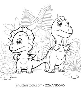 Black and white coloring pages for kids, simple lines, cartoon style, happy, cute, funny, many things in the world