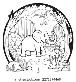 Black and white coloring pages for kids, simple lines, cartoon style, happy, cute, funny, many things in the world