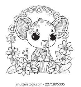 Black and white coloring pages for kids, simple lines, cartoon style, happy, cute, funny, many things in the world