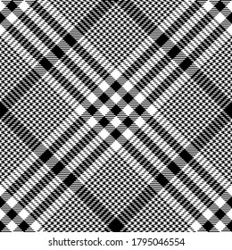 Colores blancos y negros diagonal moderna Glen chapó a rayas escocesas sin costura.Textura de manteles, manteles, ropa, camisas, vestidos, chaqueta, falda, papel, mantas y otros productos textiles. 