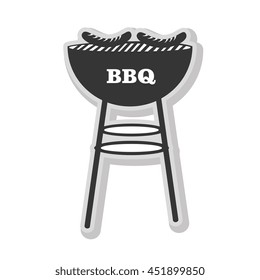 in black and white colors isolated flat icon, vector illustration.