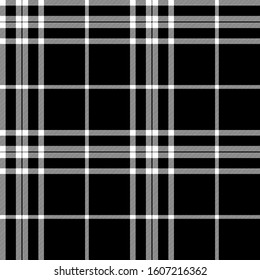 Black and White colors modern tartan plaid Scottish seamless pattern.Texture from tartan, plaid, tablecloths, clothes, shirts, dresses, paper, bedding, blankets and other textile products.