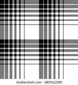 Black and white colors tartan plaid Scottish seamless pattern.Texture from tartan, plaid, tablecloths, clothes, shirts, dresses, paper, bedding, blankets and other textile products.