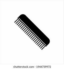 Black and white comb silhouette vector image