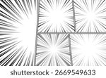 black and white comic book page panel background. vector illustration.