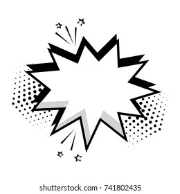 Black and white comic bubble for your text. Comic sound effects in pop art style. Sound bubble speech with word and comic cartoon expression sounds illustration. Vector illustration.