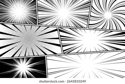 Schwarz-Weiß-Comic-Cartoon, Hintergrundseite