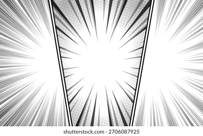 Black and white comic pop art background template