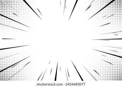 BLACK AND WHITE COMIC ZOOM BACKGROUND VECTOR FREE