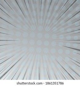 Black and White Comic Zoom with Lines and Dots - Vector illustration