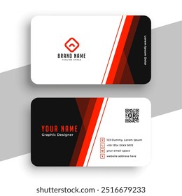 black and white company identity card layout for business promo vector