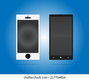 black white compare phone