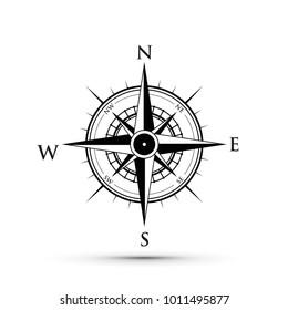 black and white compass