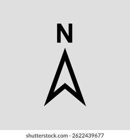 Black and White Compass Icon Eps 