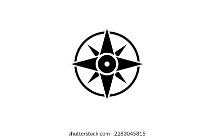 Black and white compass simple design