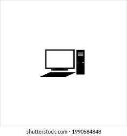 icono de símbolo de CPU y ordenador negro y blanco