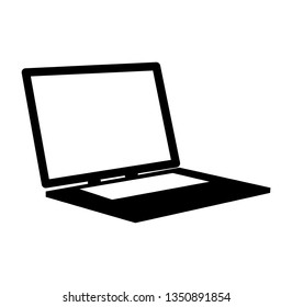 Black and white computer icon vector 