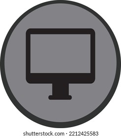 black and white computer icon vector illustration
